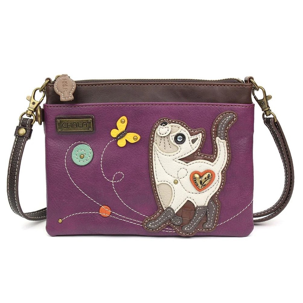 Chala Women's Slim Cat Mini Crossbody Handbag Convertible Strap Cat Lovers NWT